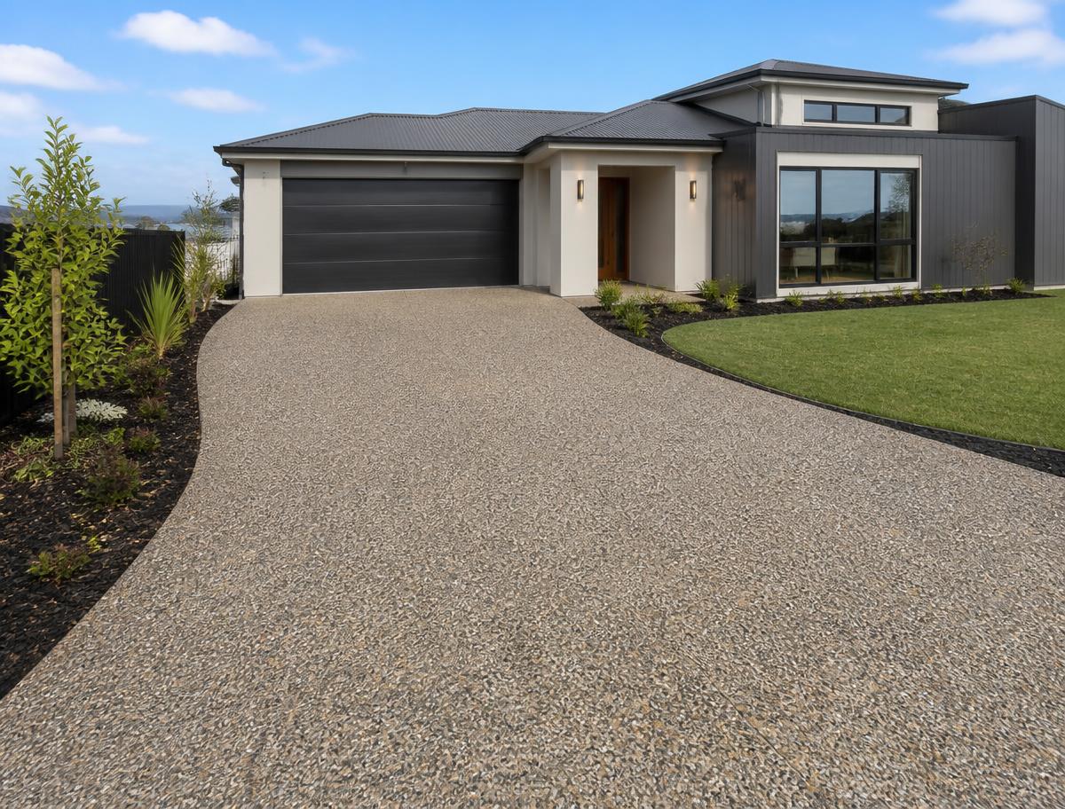 Exposed aggregate driveway — Howrah